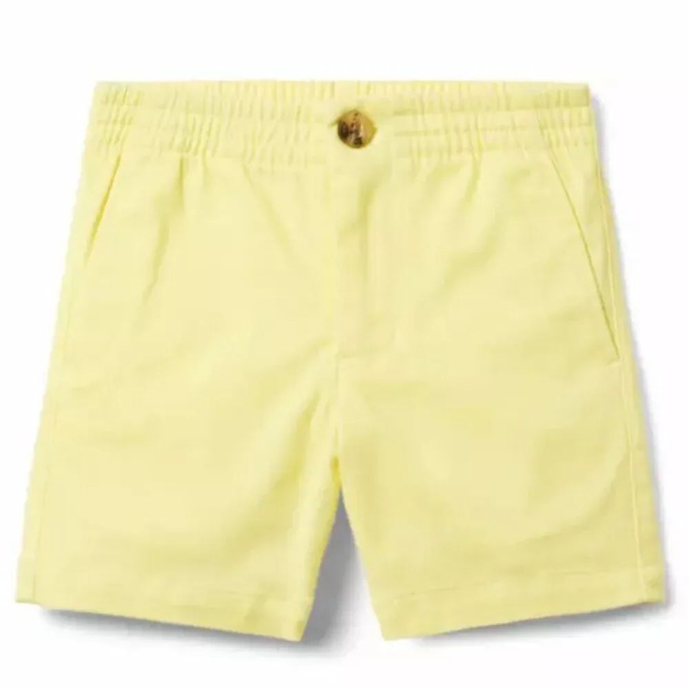 Janie and Jack 100048021 The Twill Pull-On Short Yellow NWT